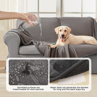 Reversible Waterproof Blanket for Large Dogs Light Grey