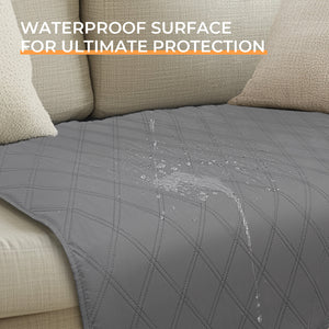 Waterproof Couch Cover Blanket for Dogs Light Grey