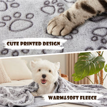 Load image into Gallery viewer, 1 Pack 3 Small Pet Blanket Paw Printed Throw | Grey Paw