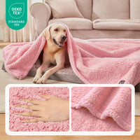 Waterproof Pet Blanket for Dog on Bed Pink
