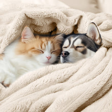 Load image into Gallery viewer, 3 Pack Washable Fleece Pet Blankets Beige