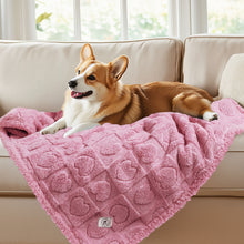 Load image into Gallery viewer, Heart Jacquard Waterproof Pet Blanket Pink