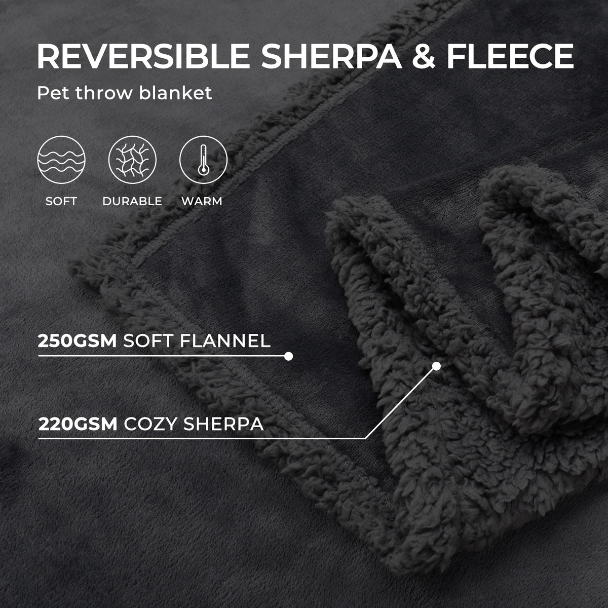 Waterproof Dog Blankets for Dog & Cat Black