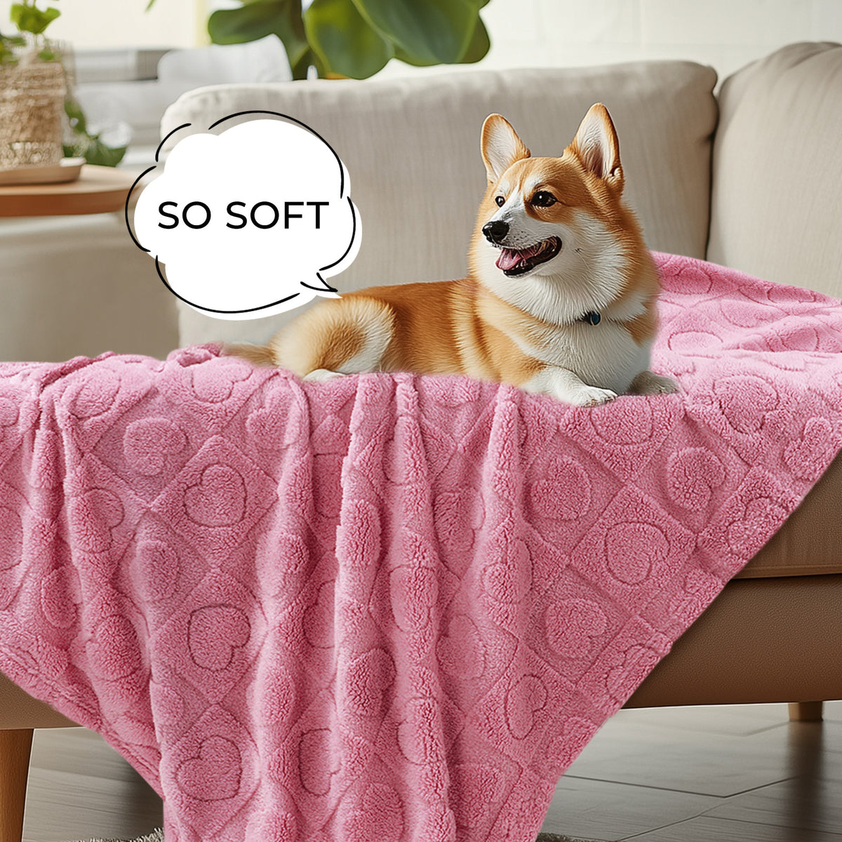 Washable Pet Blanket for Cat and Dog Pink