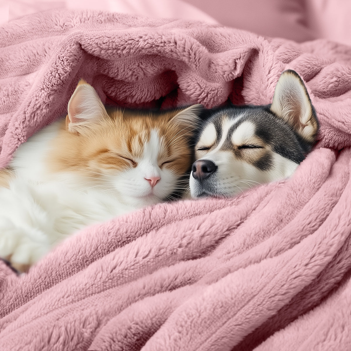 3 Pack Washable Fleece Pet Blankets Pink