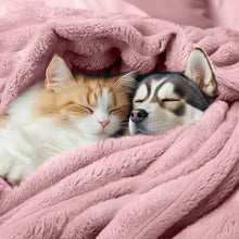 Load image into Gallery viewer, Washable Fleece Pet Blankets 1 Pack 3 for Dog | Cat Pink