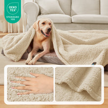 Load image into Gallery viewer, Waterproof Pet Blanket for Medium Large Dogs Soft Cat Sherpa Beige