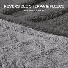 Load image into Gallery viewer, Reversible Sherpa Fleece Waterproof Pet Blanket Light Grey