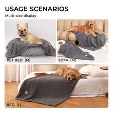Load image into Gallery viewer, Soft Pet Sherpa Calming Dog Blankets Grey