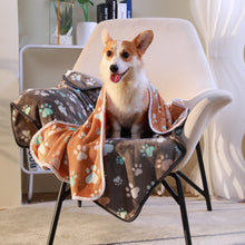 Load image into Gallery viewer, 1 Pack 6 Fleece Dog Blanket for Crate Paw Printed