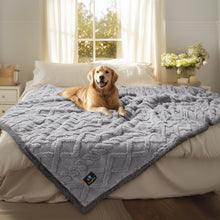 Load image into Gallery viewer, Reversible Sherpa Fleece Waterproof Pet Blanket Light Grey