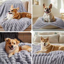 Load image into Gallery viewer, Washable Fleece Pet Blankets 1 Pack 3 for Dog | Cat Grey