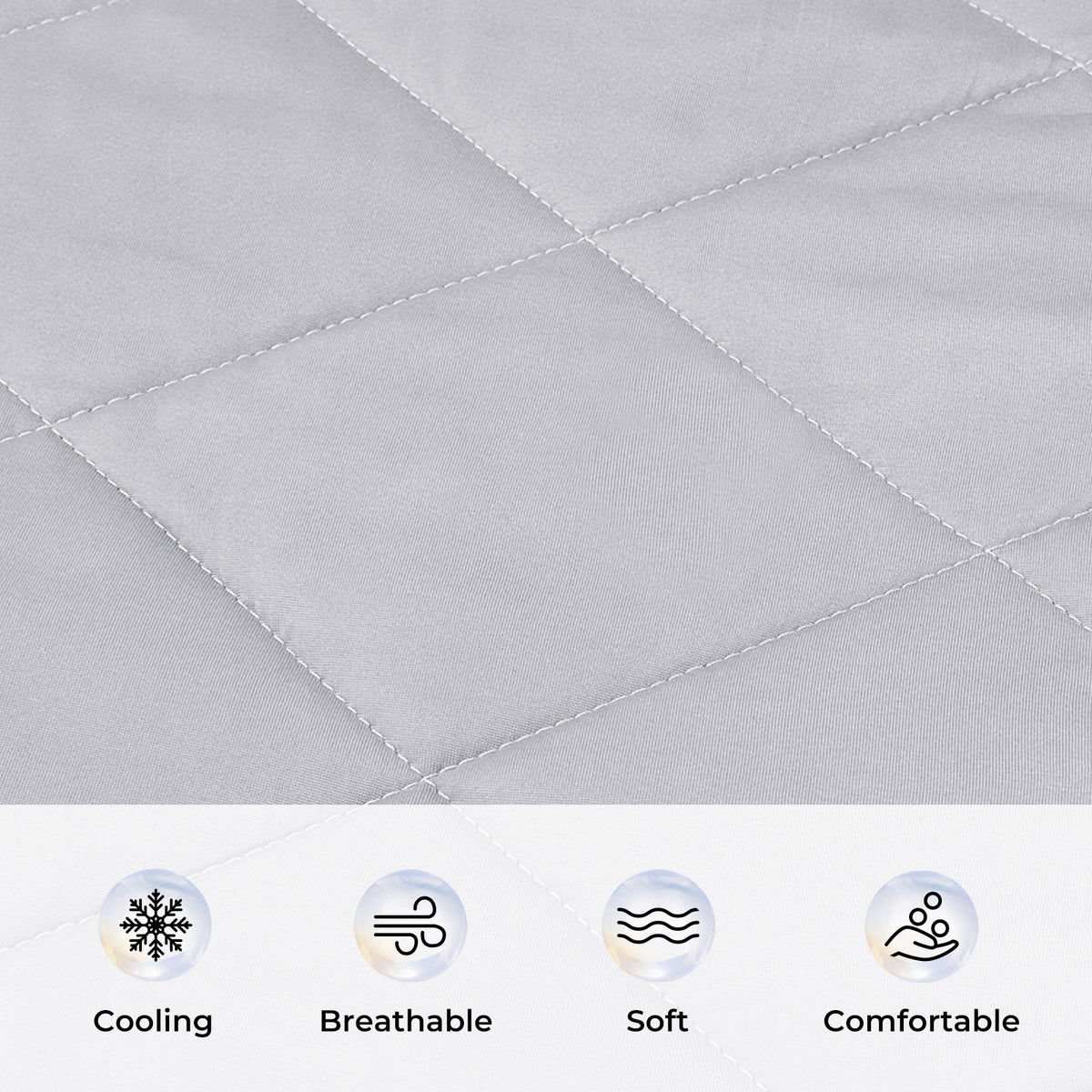 Cooling Blanket for Dogs Calming Pad Light Grey