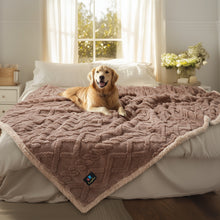 Load image into Gallery viewer, Reversible Sherpa Fleece Waterproof Pet Blanket Khaki