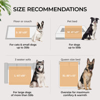 Waterproof Pet Blanket for Dog on Bed Beige/Brown