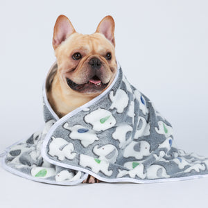 Premium Fleece Dog and Cat Blanket Dark Grey