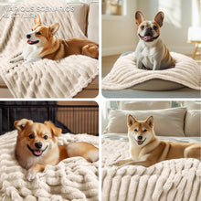 Load image into Gallery viewer, 3 Pack Washable Fleece Pet Blankets Beige