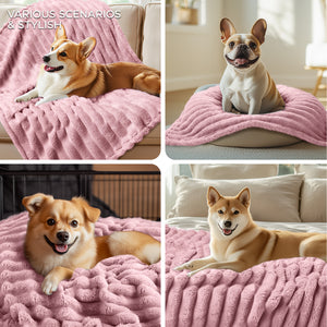Washable Fleece Pet Blankets 1 Pack 3 for Dog | Cat Pink