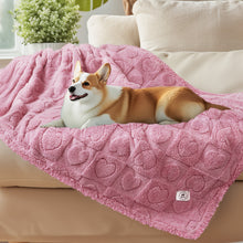 Load image into Gallery viewer, Heart Jacquard Waterproof Pet Blanket Pink