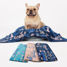 Load image into Gallery viewer, Fluffy Premium Fleece Pet Blankets | 1 Pack 3 Blankets Khaki/Blue/Navy