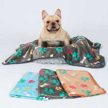 Load image into Gallery viewer, Flannel Pet Blankets | 1 Pack 3 Grey/Brown/Blue