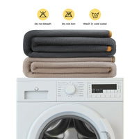 Waterproof Dog Blankets for Dog & Cat Grey+Beige
