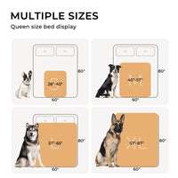 Waterproof Dog & Cat Blanket Heart Paw Khaki