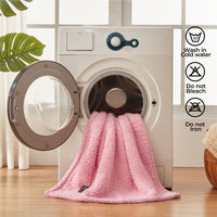 Waterproof Pet Blanket for Dog on Bed Pink