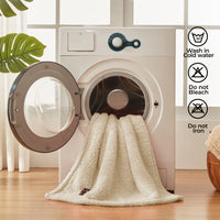 Waterproof Pet Blanket for Dog on Bed Beige