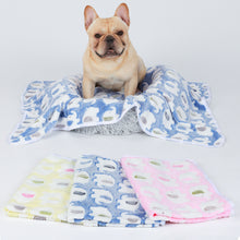 Load image into Gallery viewer, Premium Fleece Dog and Cat Blanket Blue/Pink/Yellow