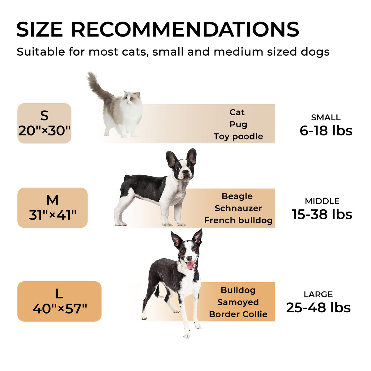 Soft Pet Sherpa Calming Dog Blankets Beige