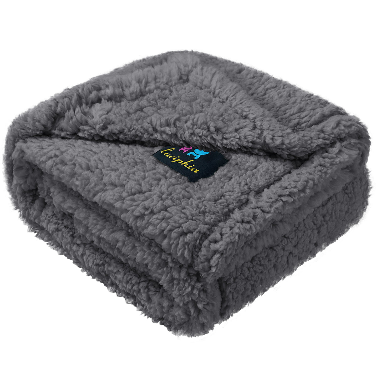 Waterproof Pet Blanket for Dog on Bed Grey