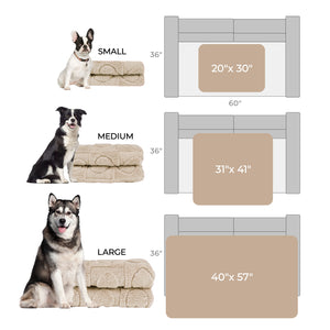Washable Pet Blanket for Cat and Dog Beige