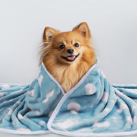 1 Pack 3 Soft Flannel Dog Blanket for Sofa Purple/Pink/Cyan