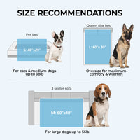 Cooling Blanket for Dogs Calming Pad Blue