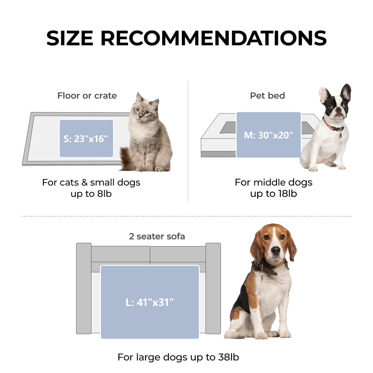 3 Pack Washable Fleece Pet Blankets Grey
