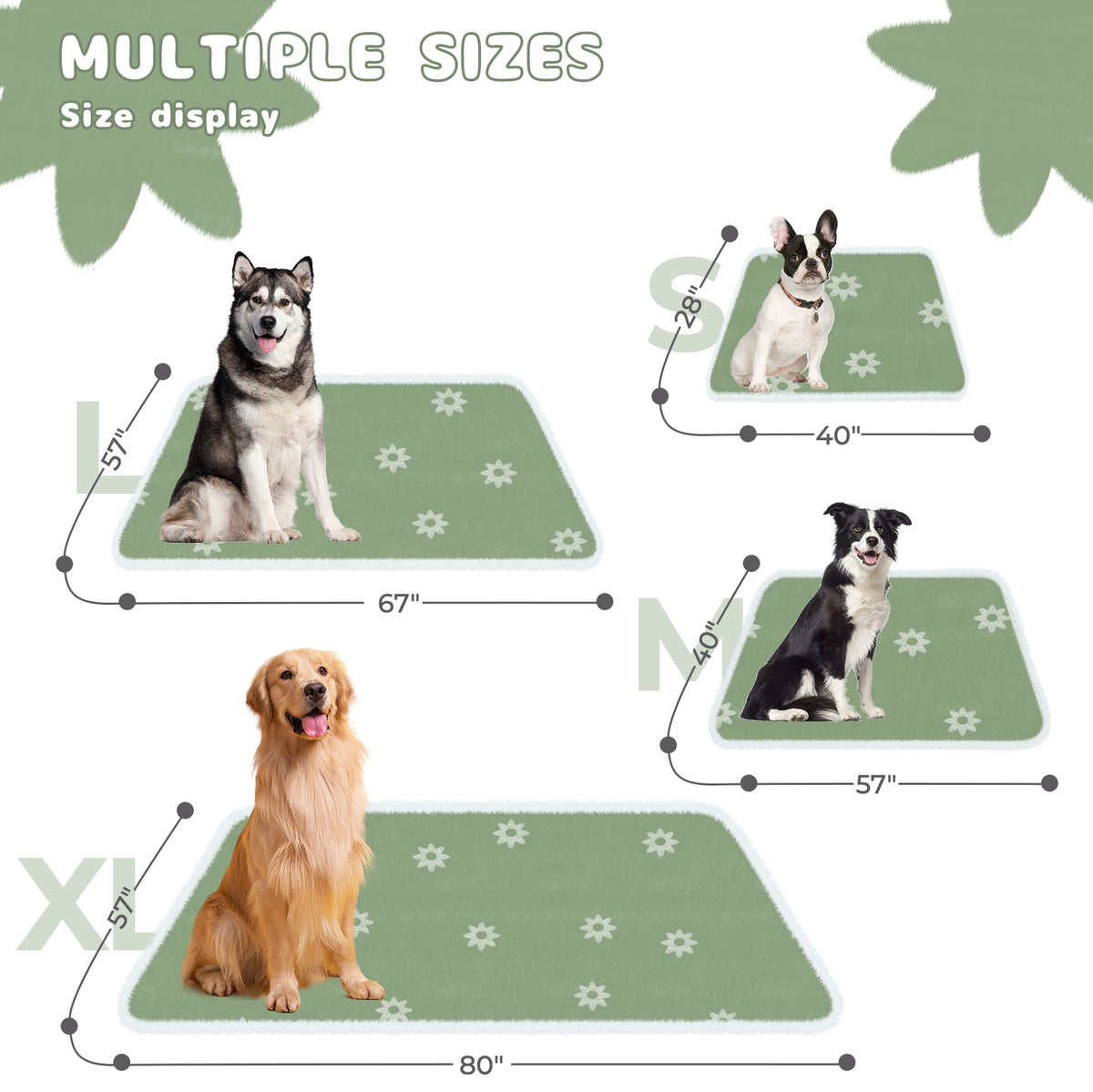 Waterproof Leakproof Blanket for Dogs and Cats Green