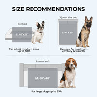 Cooling Blanket for Dogs Calming Pad Light Grey