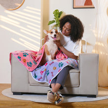 Load image into Gallery viewer, Flannel Pet Blankets | 1 Pack 3 Purple/Pink/White