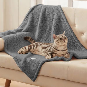 Soft Sherpa Dog Blanket for Dog Puppy Cat Grey