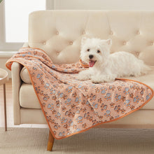 Load image into Gallery viewer, 1 Pack 3  Pet Blanket Flannel Throw for Dog Puppy Cat Paw Brown