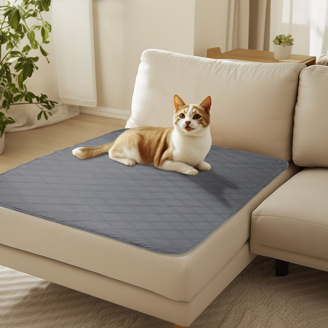 Waterproof Couch Cover Blanket for Dogs Light Grey