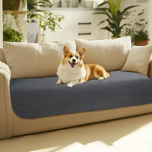 Waterproof Couch Cover Blanket for Dogs Grey
