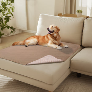 Waterproof Couch Cover Blanket for Dogs Light Brown & Khaki