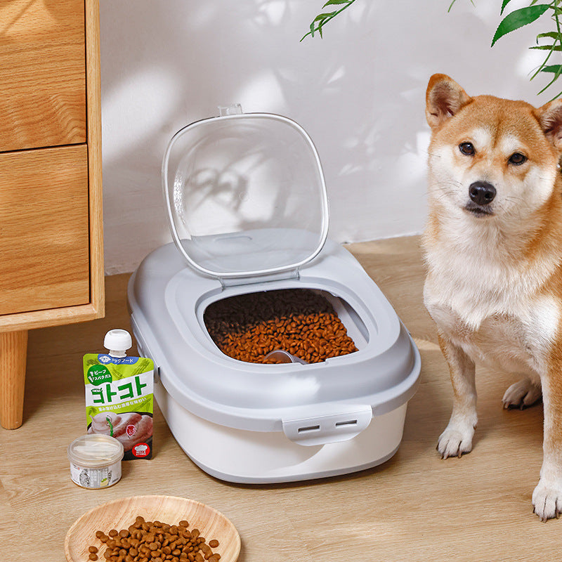 Airtight Collapsible Dog & Cat Food Storage Grey