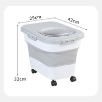 Airtight Collapsible Dog & Cat Food Storage Grey