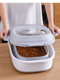 Airtight Collapsible Dog & Cat Food Storage Grey