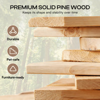 Foldable Anti-Slip 2-in-1 Wooden Dog Stairs