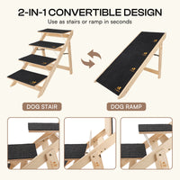 Foldable Anti-Slip 2-in-1 Wooden Dog Stairs
