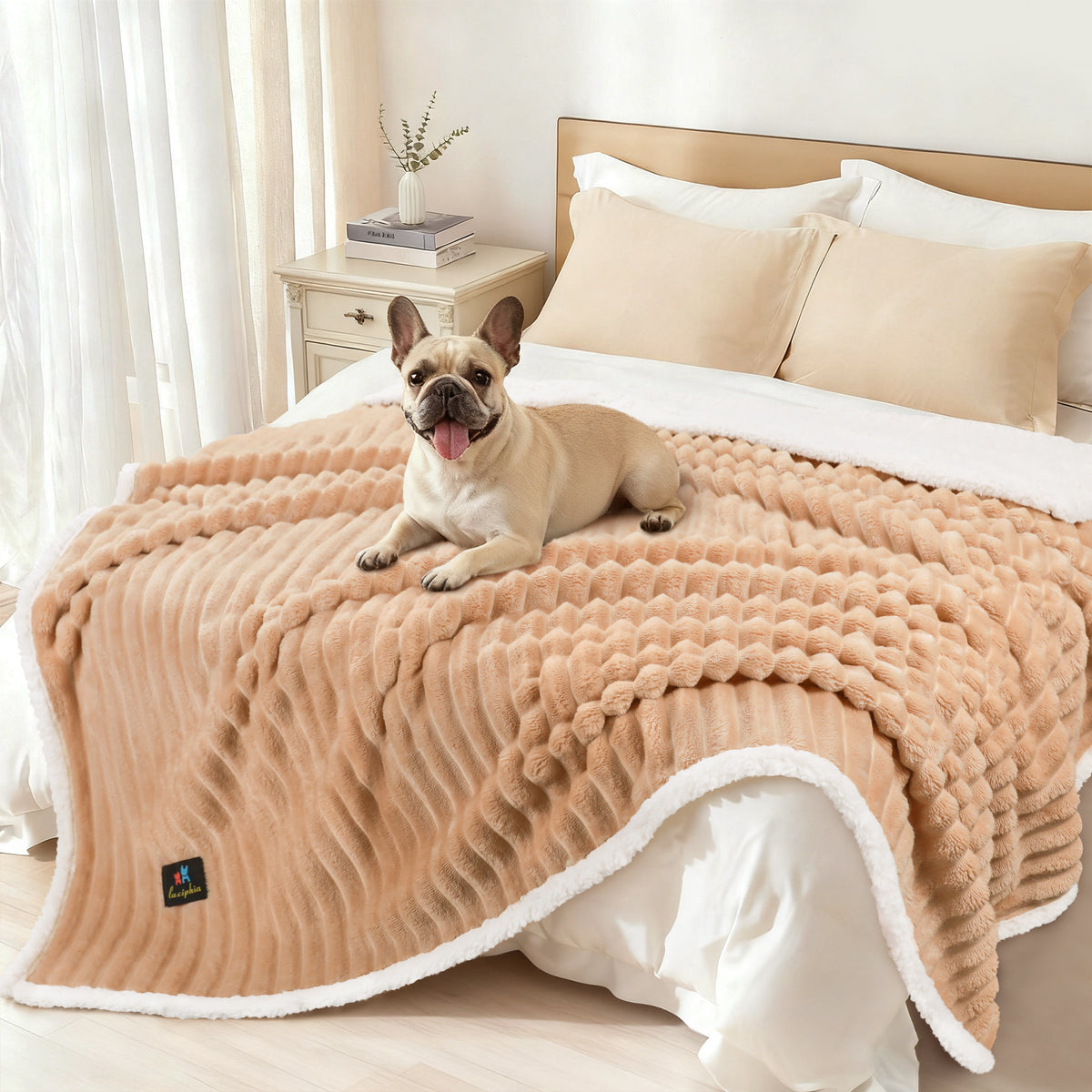 ultra-soft-calming-cut-pile-flannel-waterproof-pet-blanket-for-dogs-and-cats#color_camel